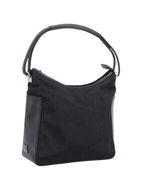 GUCCI Shoulder Bag Canvas Black Silver 001 3766